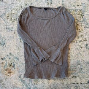 J. Crew Heather Gray Ribbed Top
